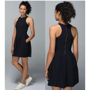 Lululemon Black Here To There Back Zip Dress EUC 8